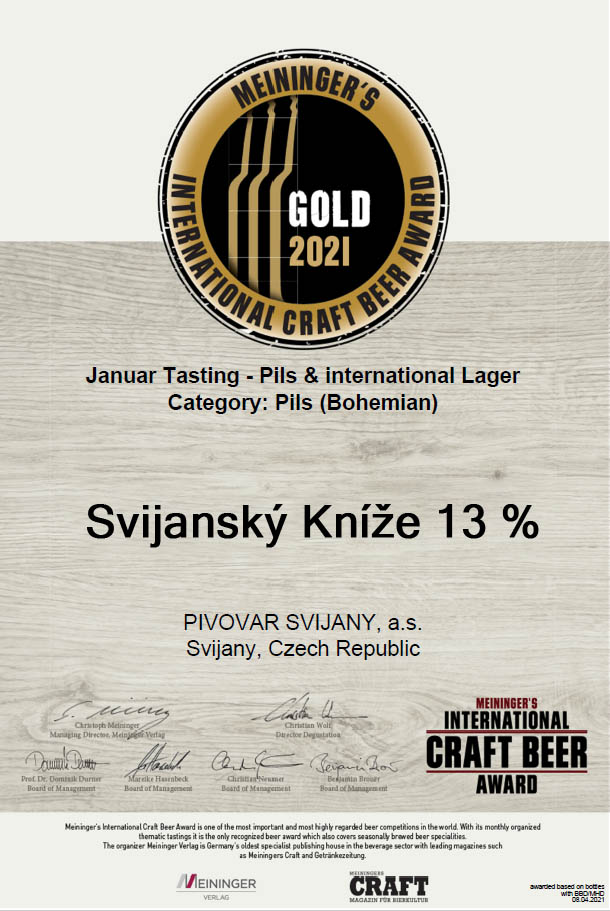 Meinningers Craft Beer Awards Kníže