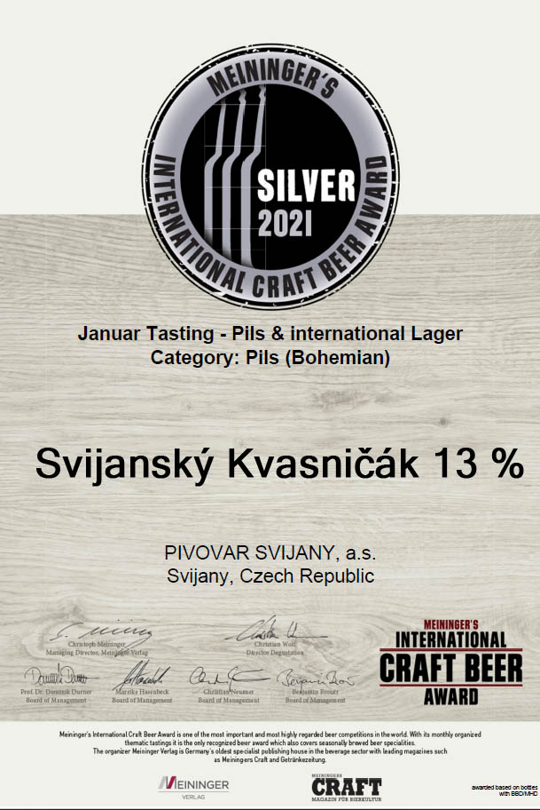 Meinningers Craft Beer Awards - Svijanský Kvasničák 13